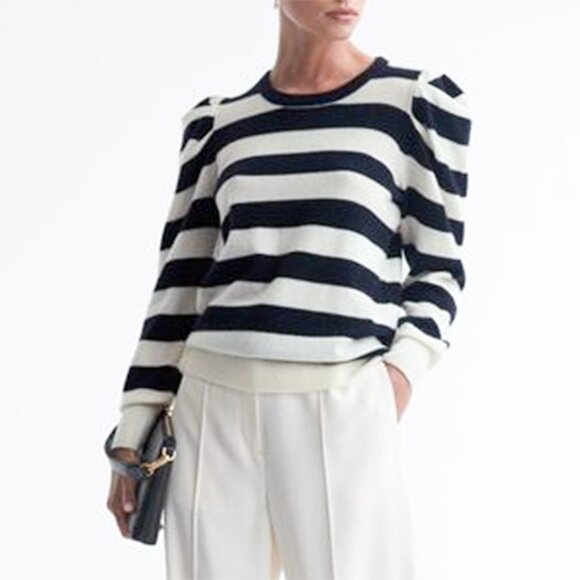 Madeleine Thompson Wool & Cashmere FLEMING Sweater Striped...